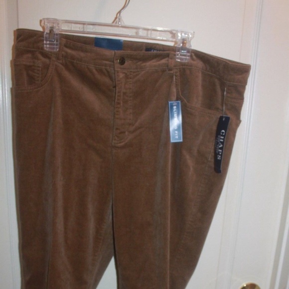 Chaps slimming fit corduroy pants jean tan 16P… - Picture 2 of 6